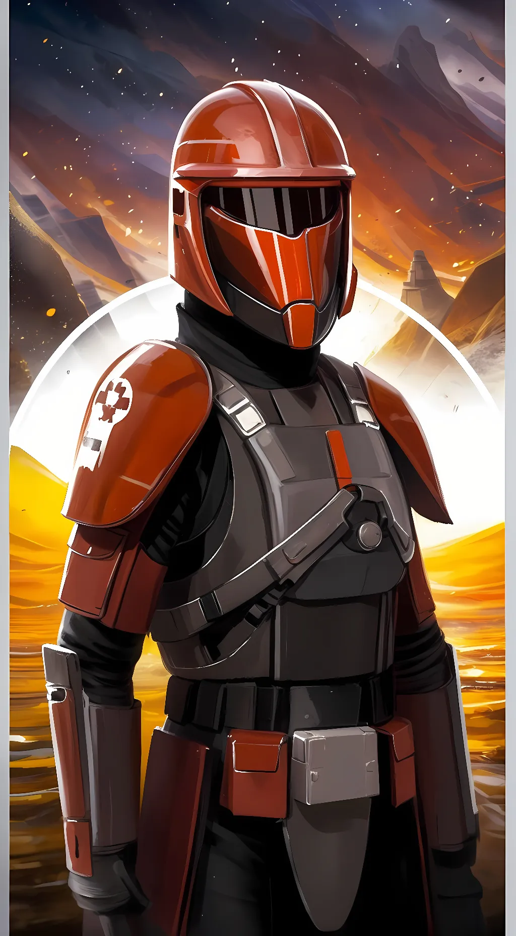 ai character: sun gaurd background