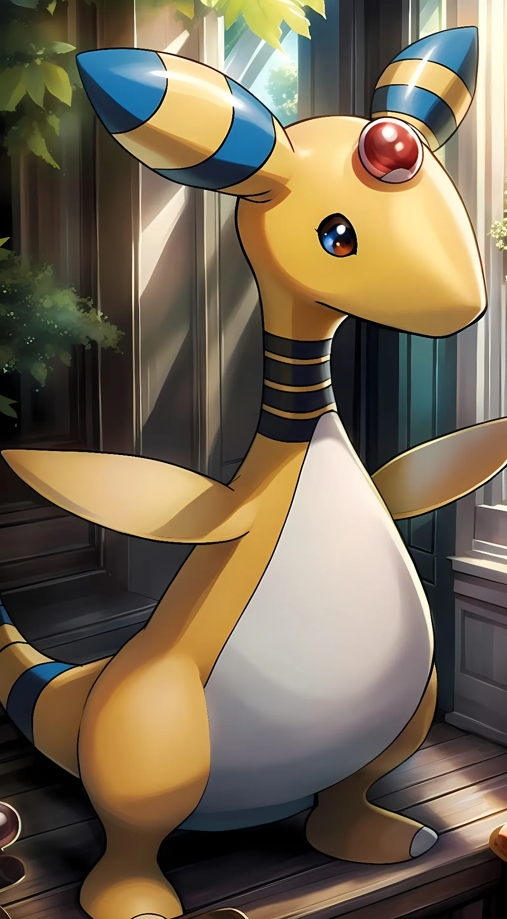 ai character: ampharos  background
