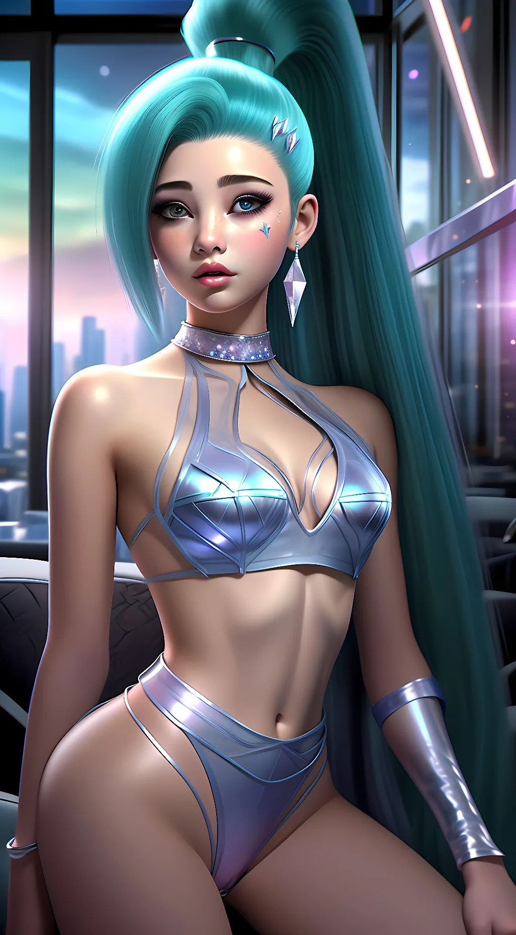 ai character: K/DA Seraphine background
