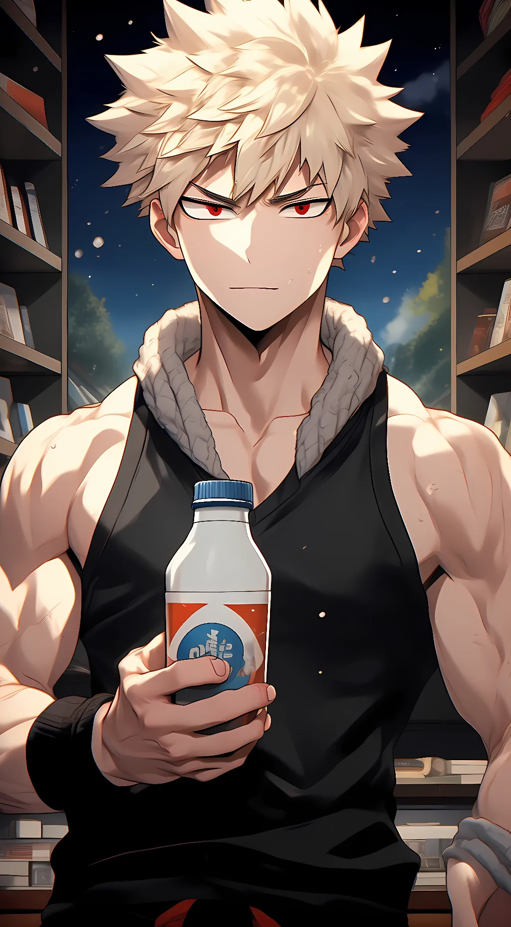 ai character: Katsuki Bakugo background
