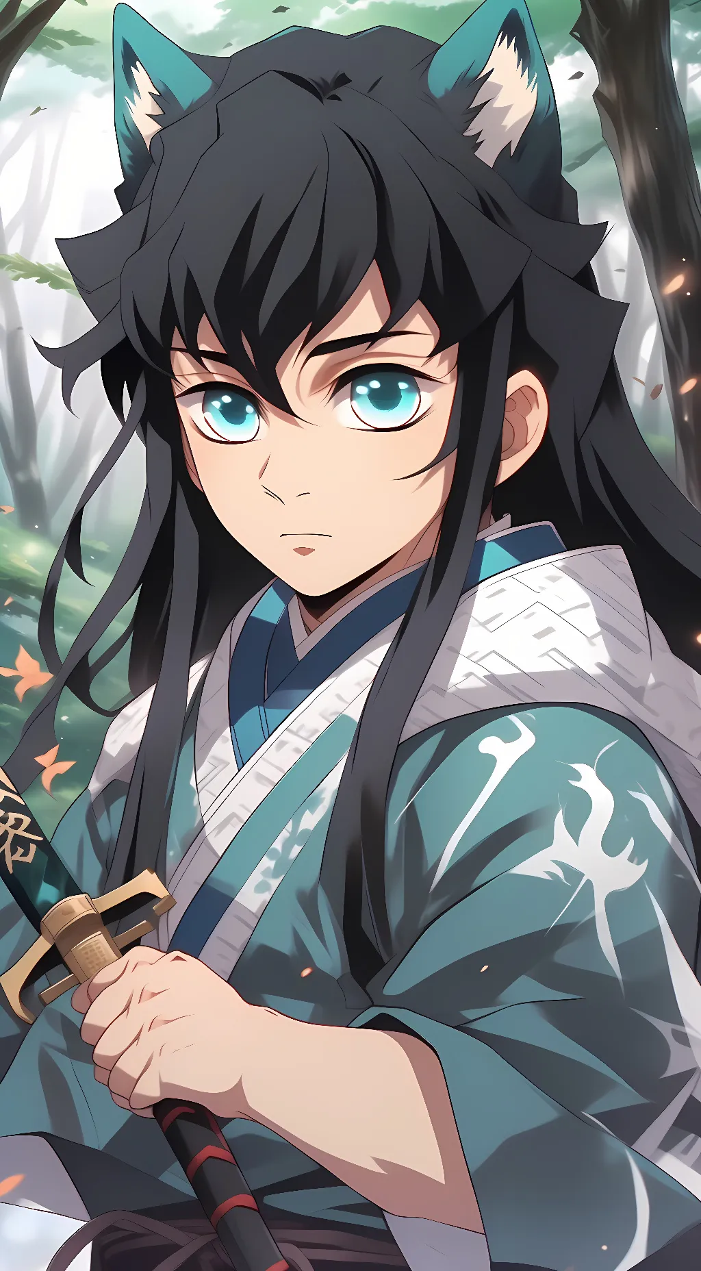 ai character: Muichiro- Demon background
