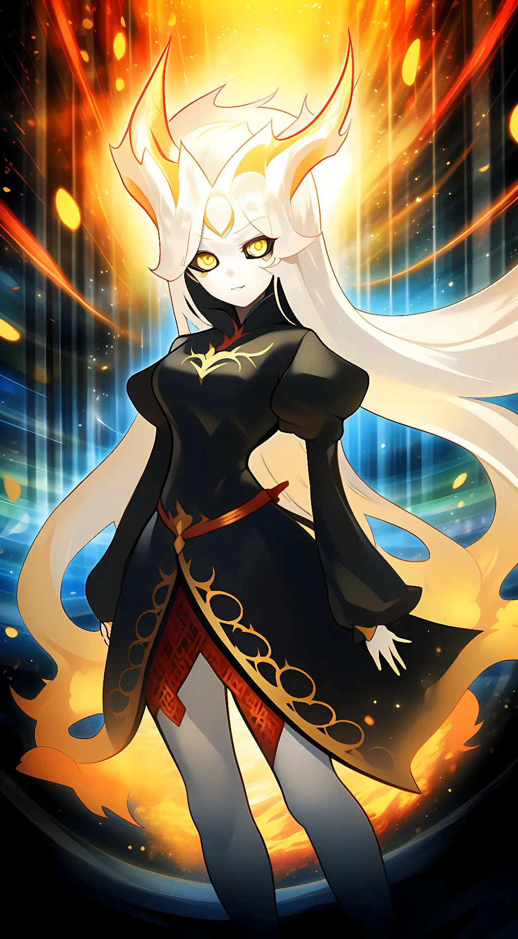 ai character: Amber background