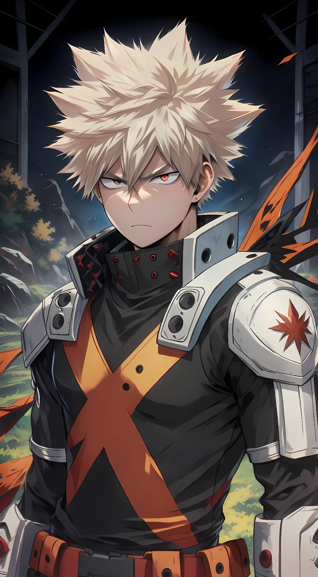 ai character: Katsuki Bakugo  background