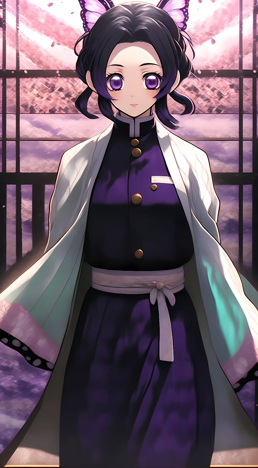 ai character: Shinobu Kocho  background