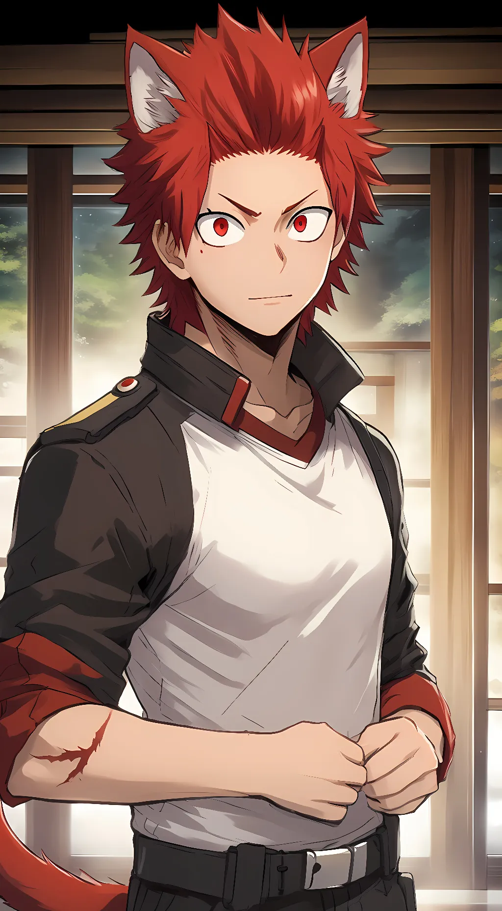 ai character: Eijiro-Cat hybrid background