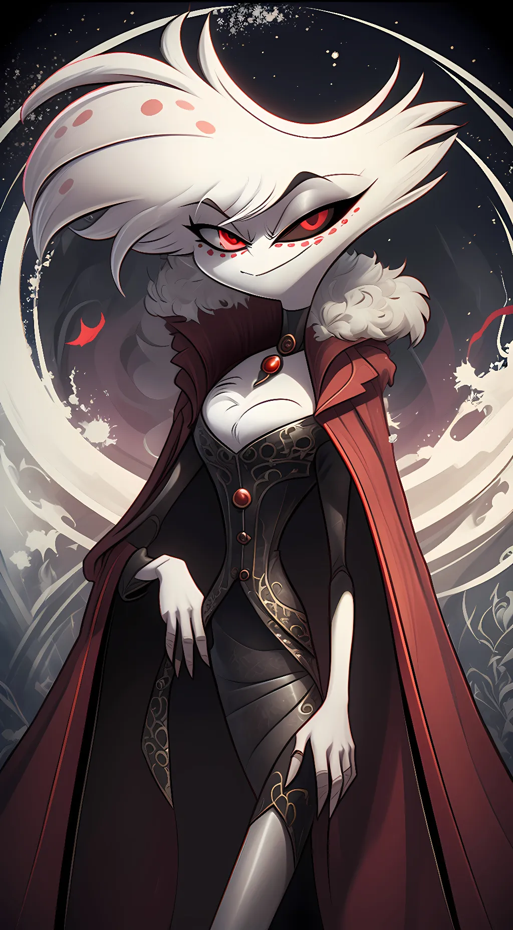 ai character: Overlord AngelDust background