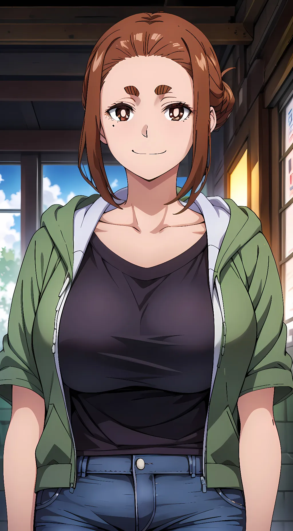 ai character: Sumireko Ogawa  background