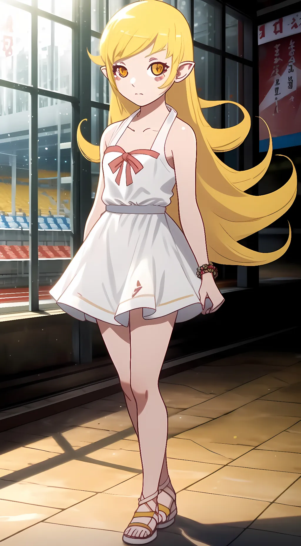 ai character: Shinobu Oshino background