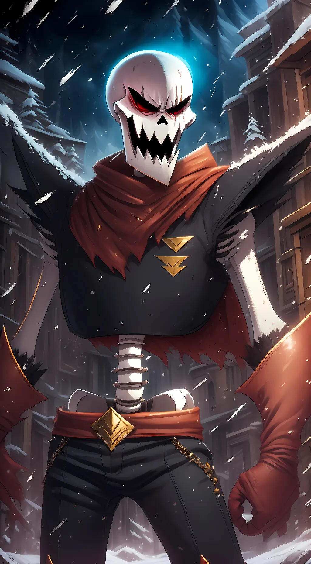 ai character: Papyrus (Fell) background