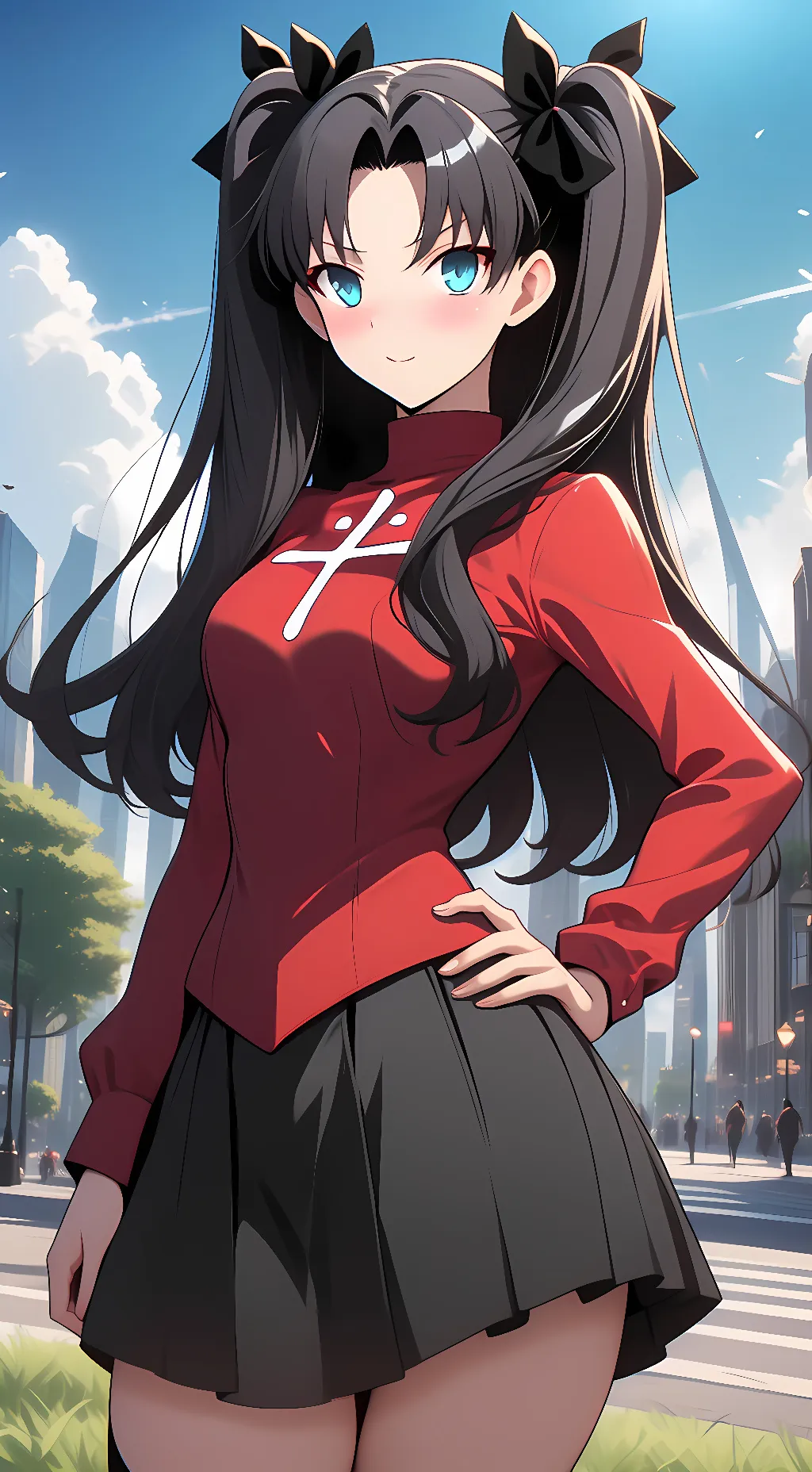 ai character: Rin Tohsaka  background