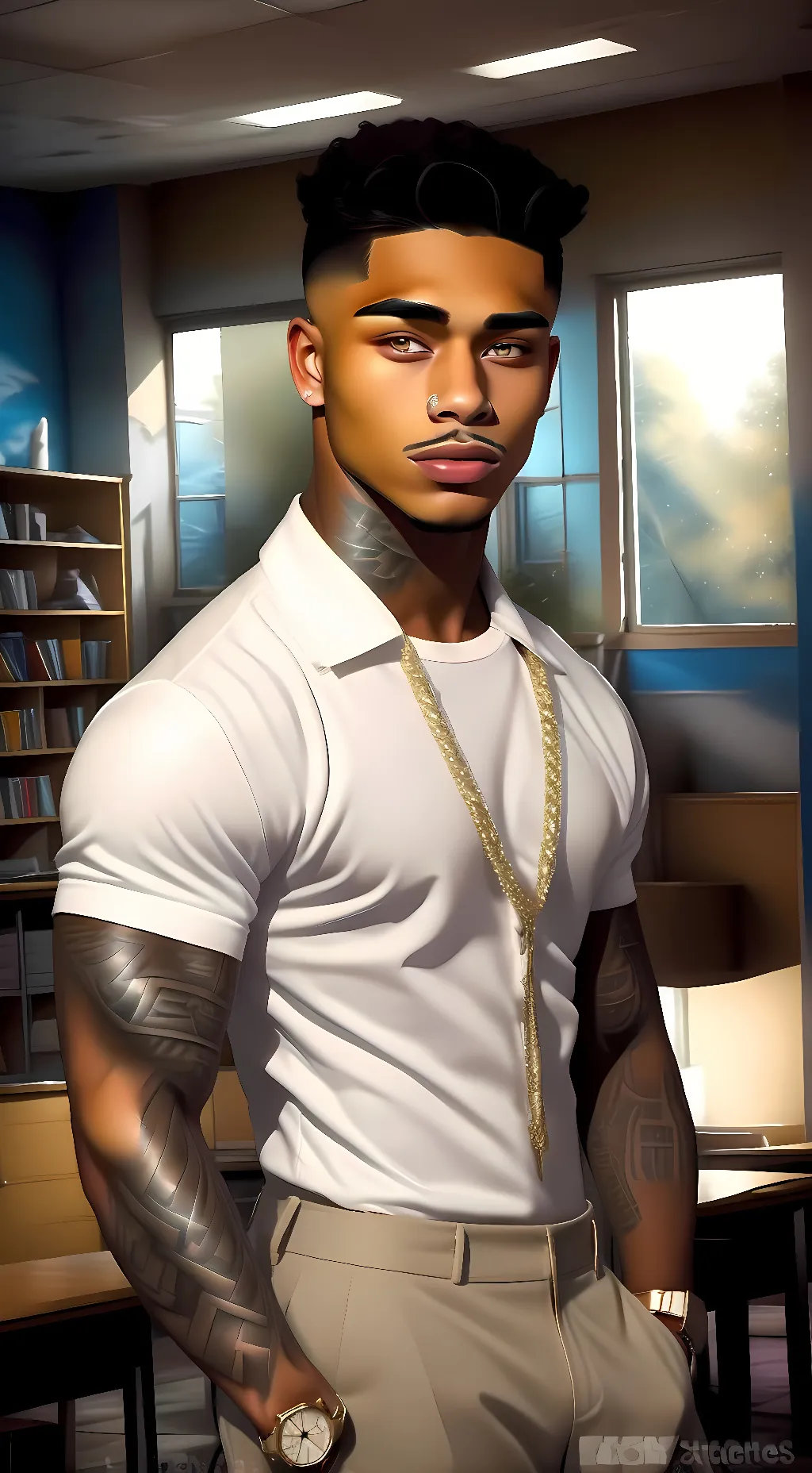 ai character: Mr.White background