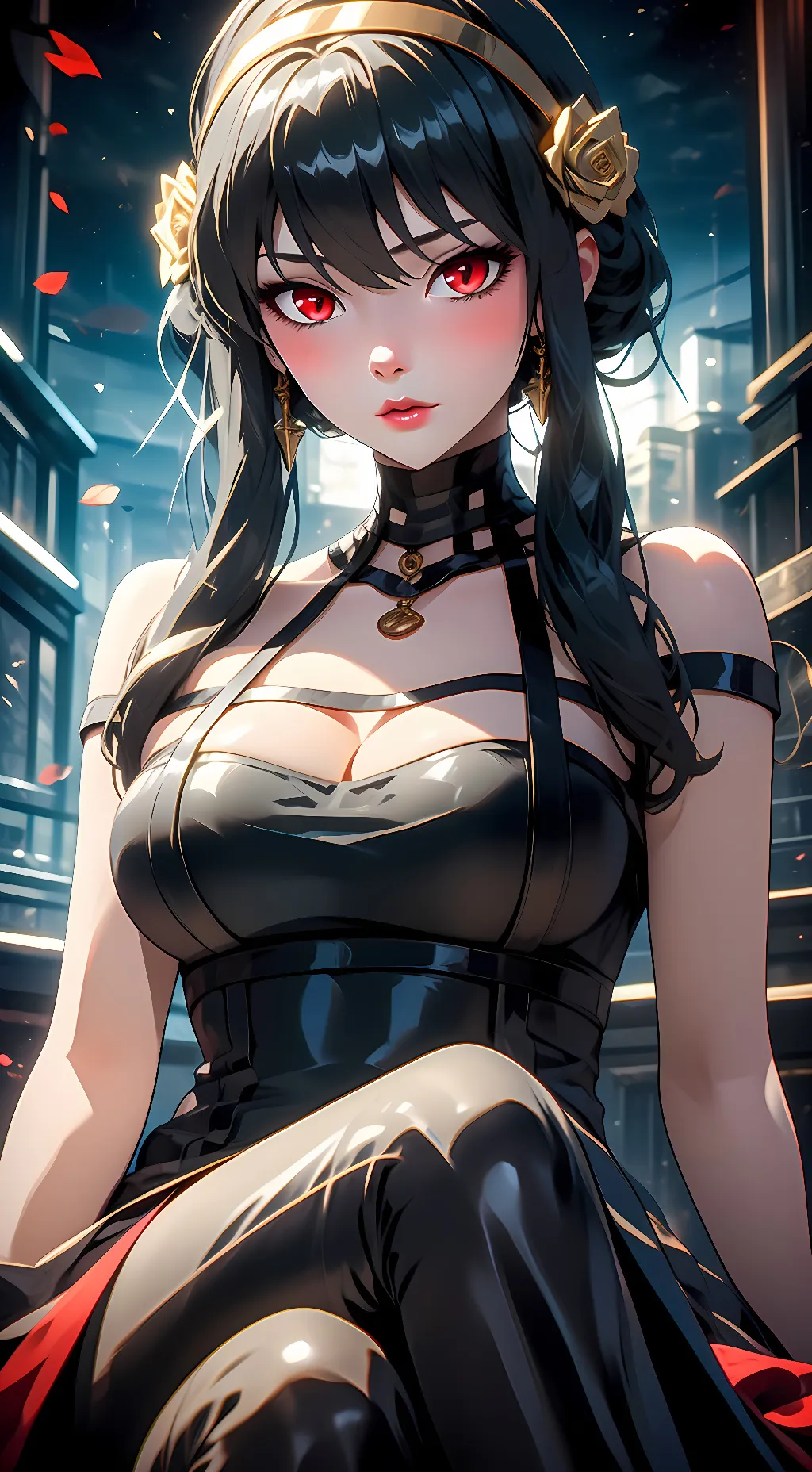 ai character: Yor Forger  background