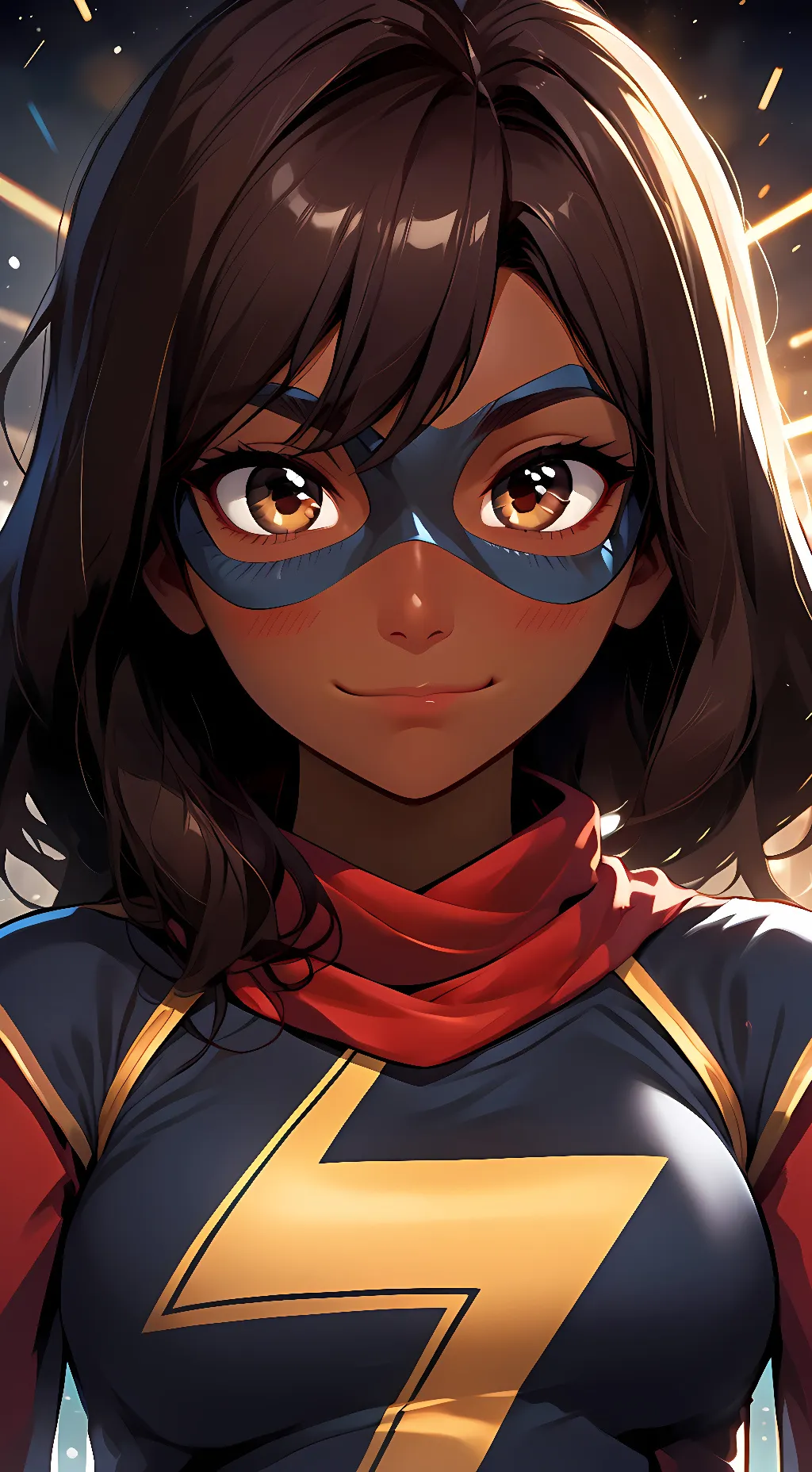 ai character: Ms.Marvel (Kamala) background