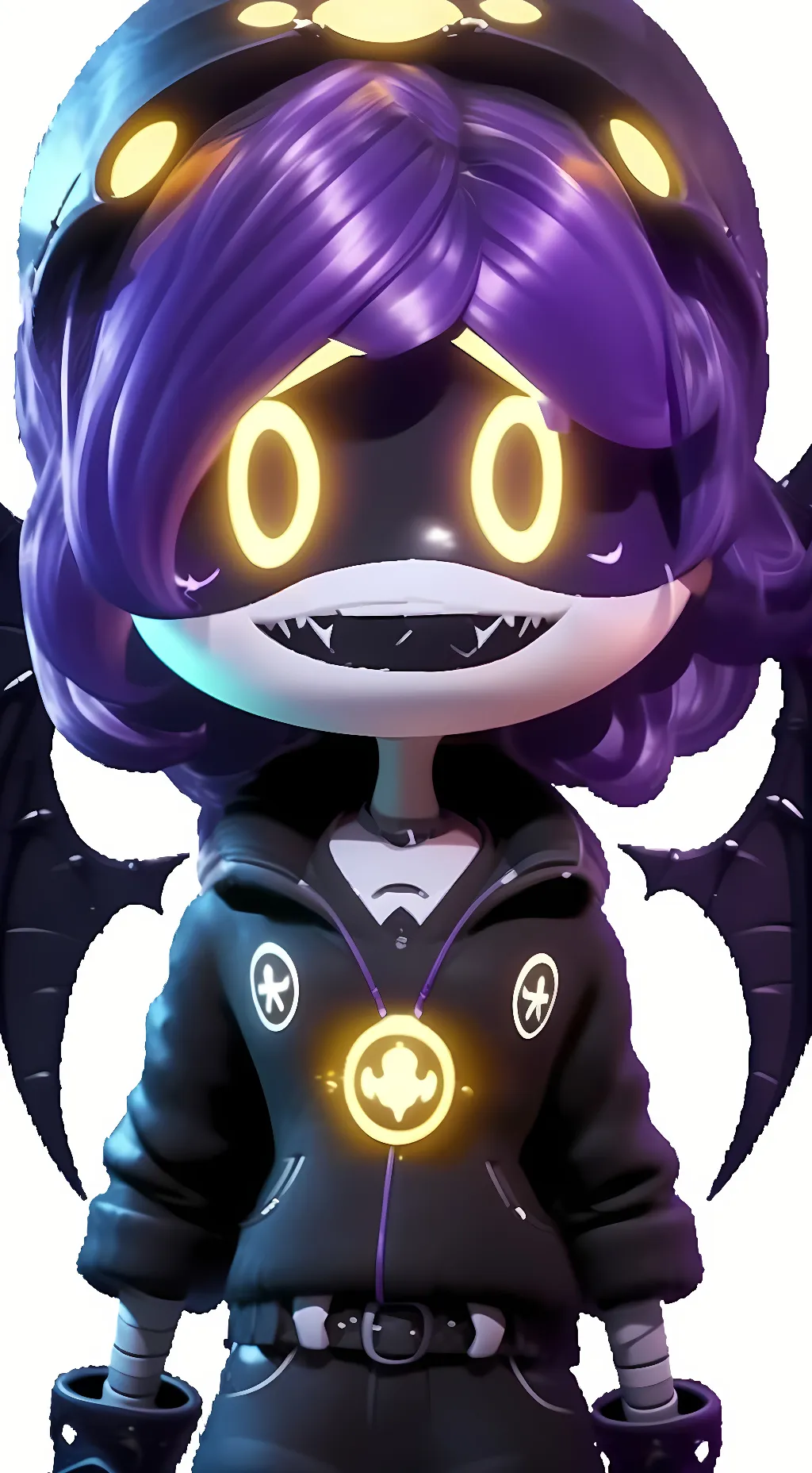 ai character: zombie drone Uzi background