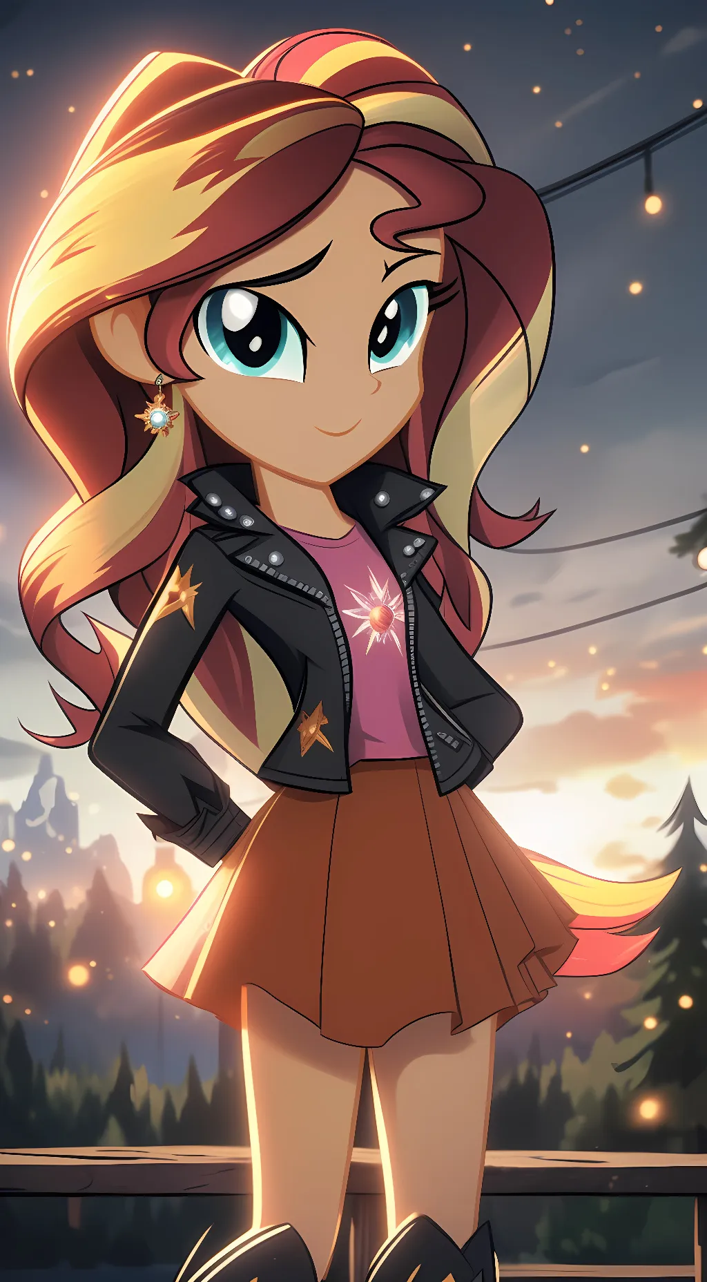 ai character: Sunset Shimmer background