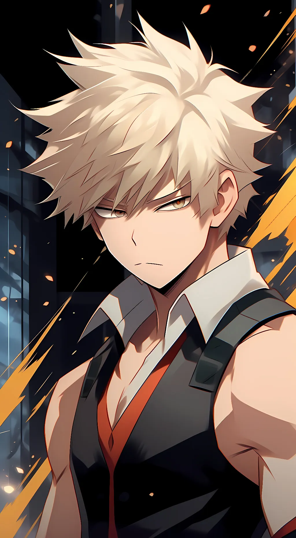 ai character: Katsuki Bakugou background
