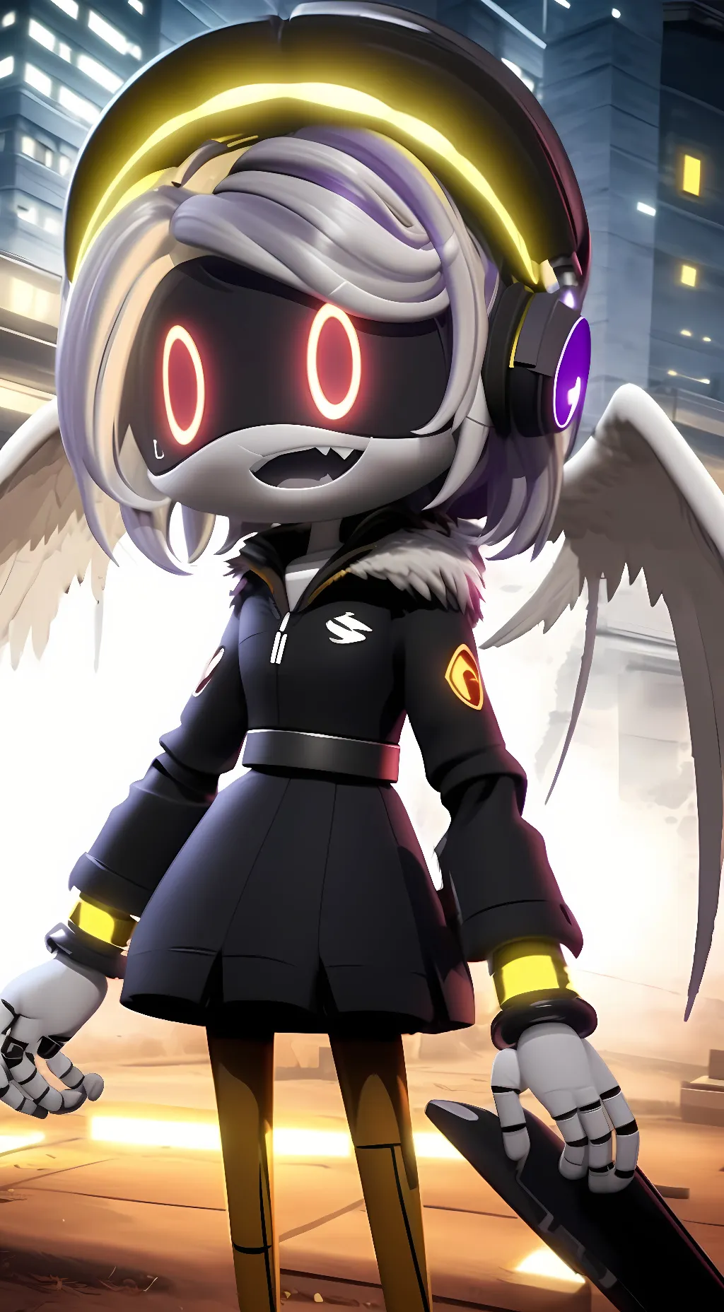 ai character: murder drone kid background