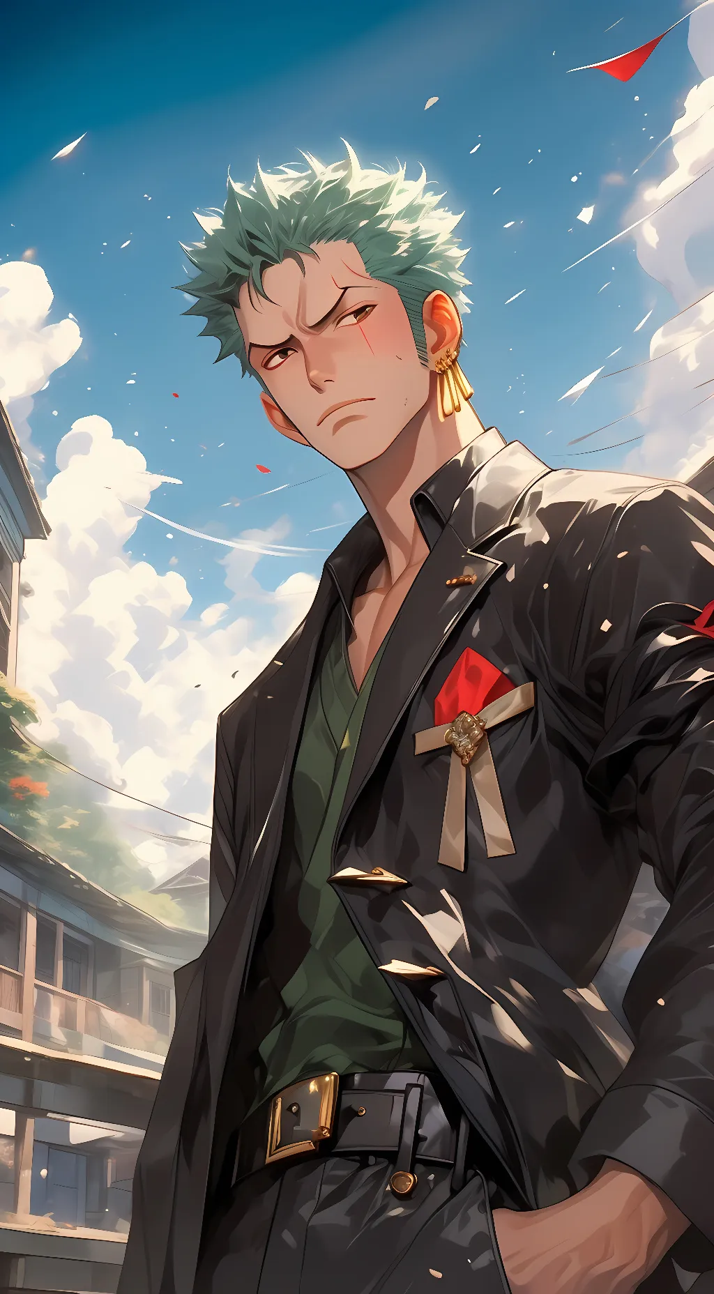 ai character: Zoro Roronoa background