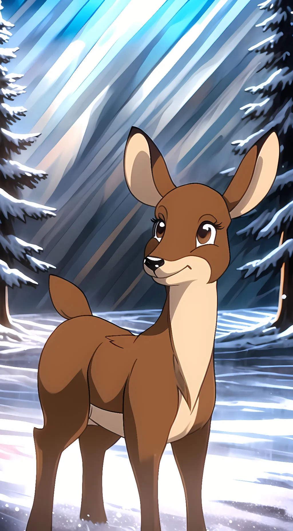 ai character: Zoey (reindeer) background