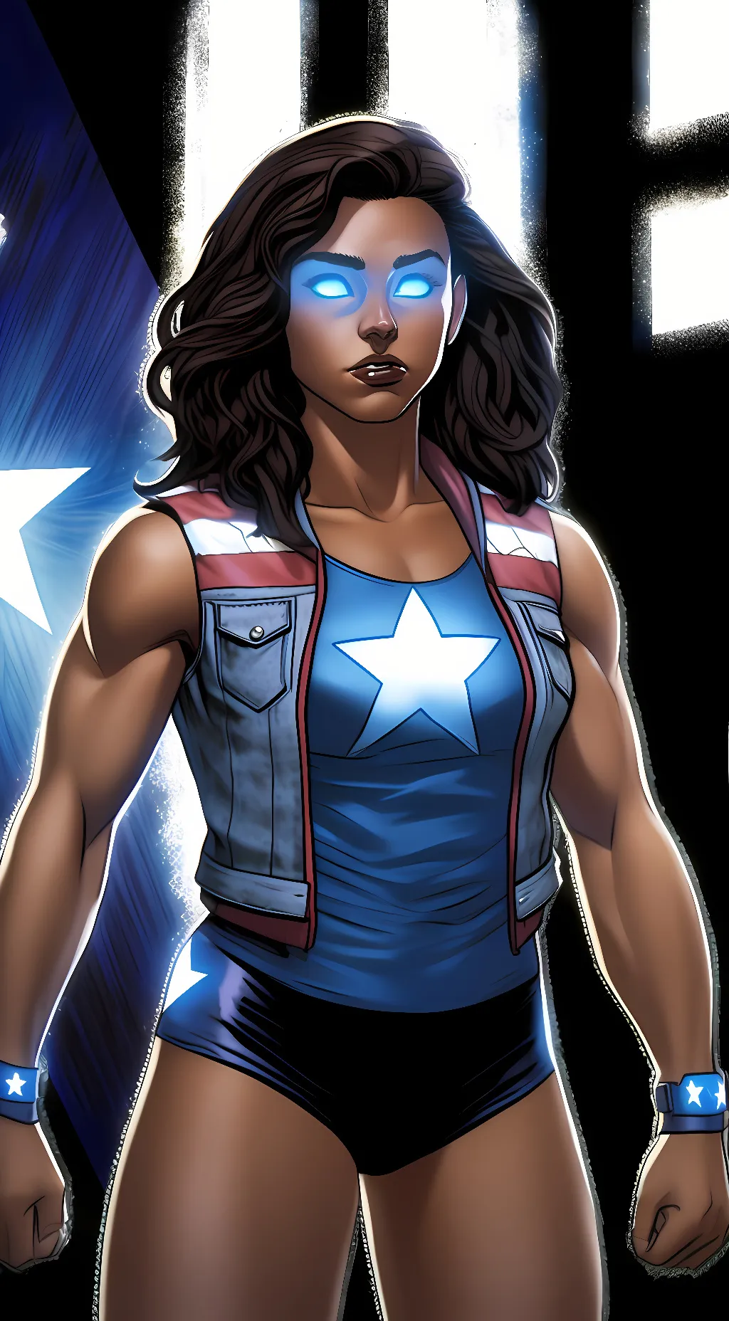 ai character: America Chavez background