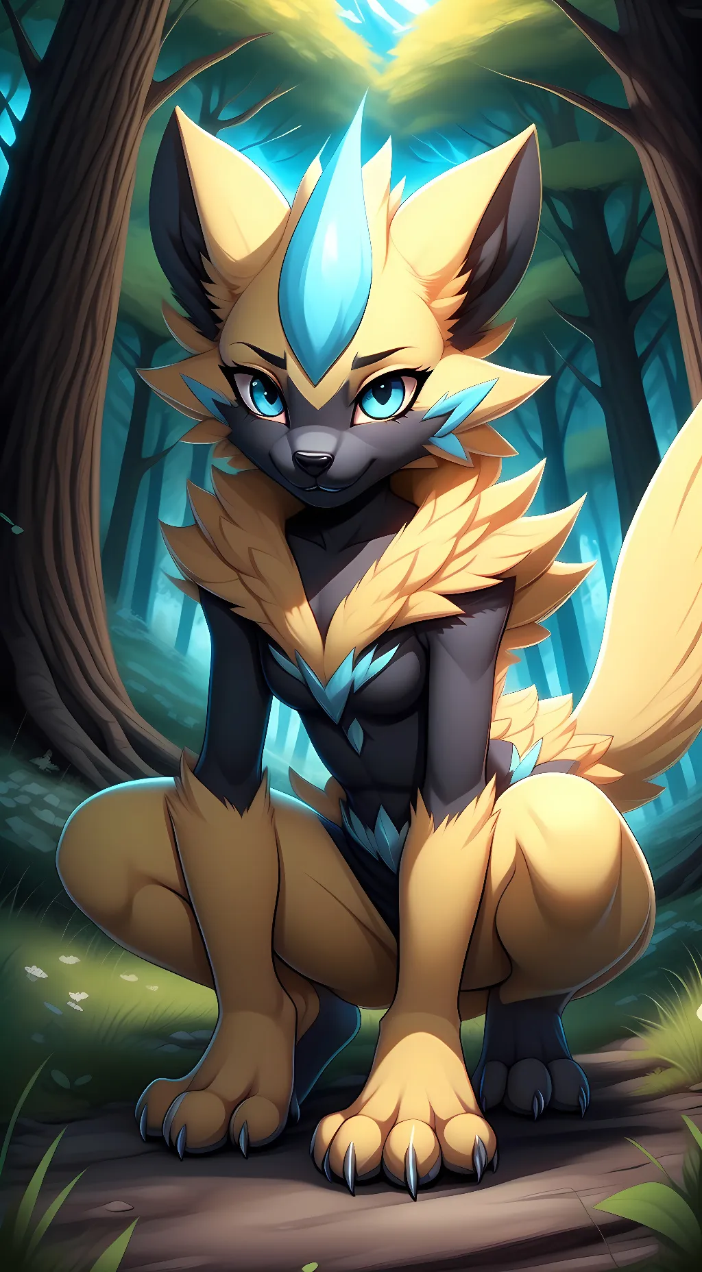 ai character: Xera (Zeraora) background