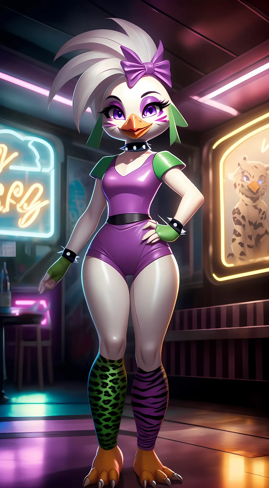 ai character: Glamrock Chica background