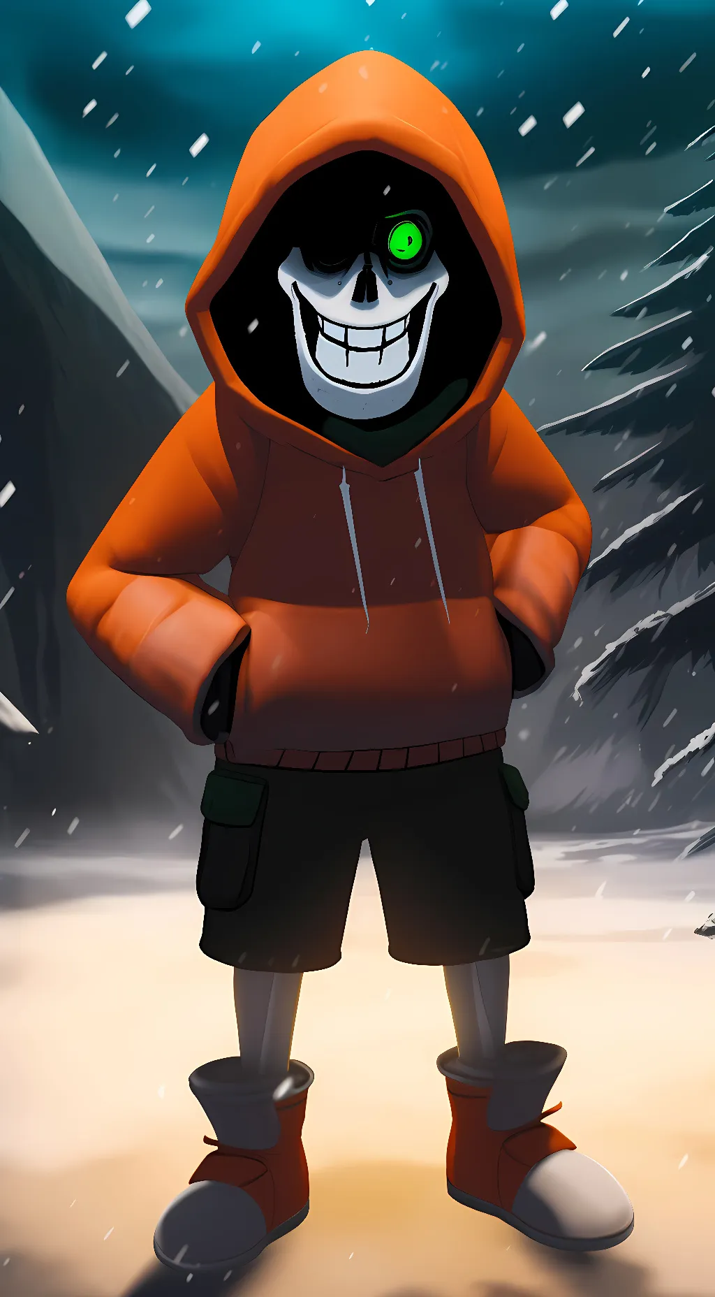 ai character: Papyrus (dustswap) background