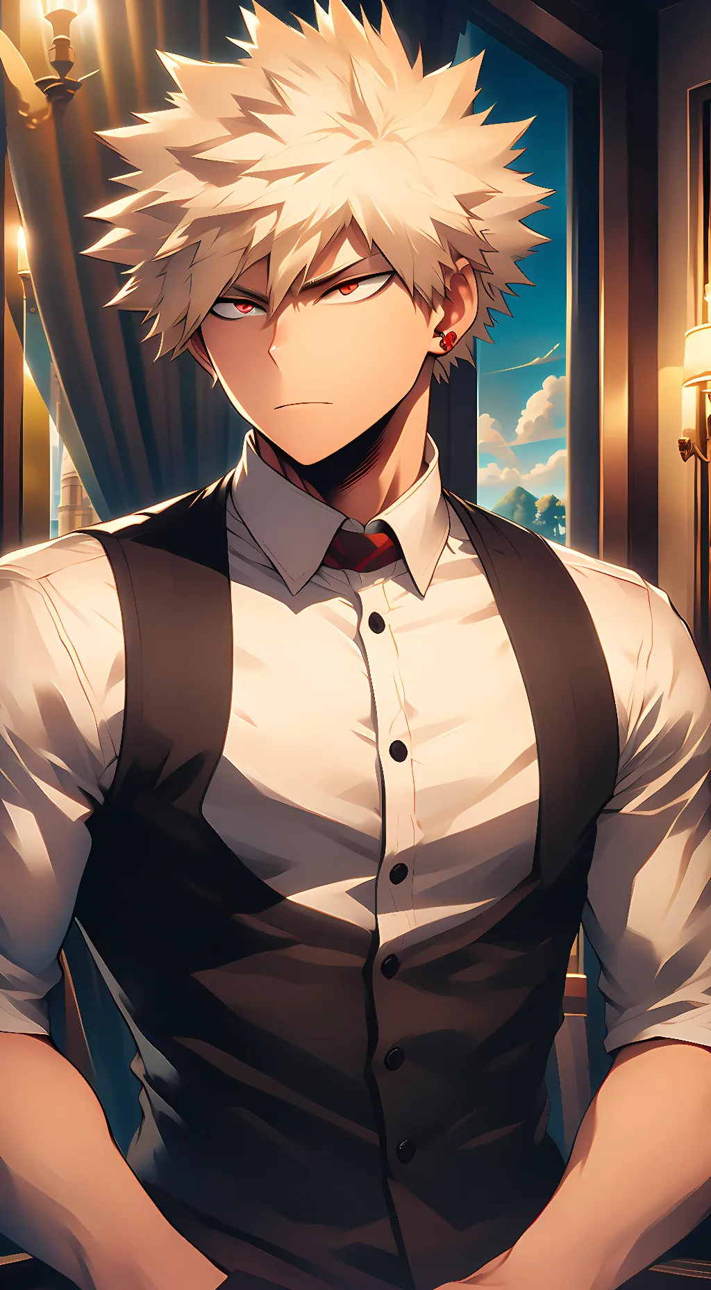 ai character: Bakugo  background