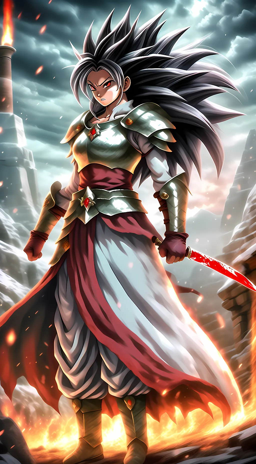 ai character: Akira stone background