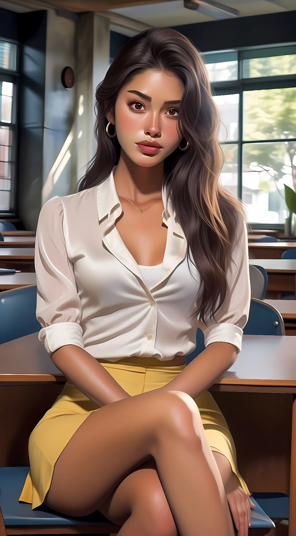 ai character: Miss Paris  background