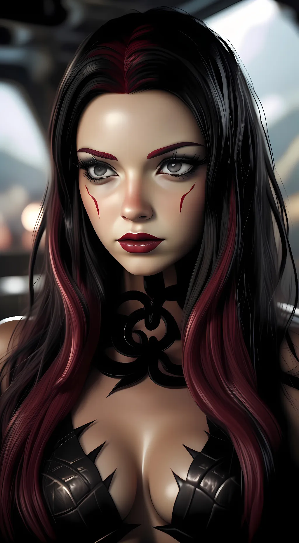 ai character: Carmella the Death Flag background