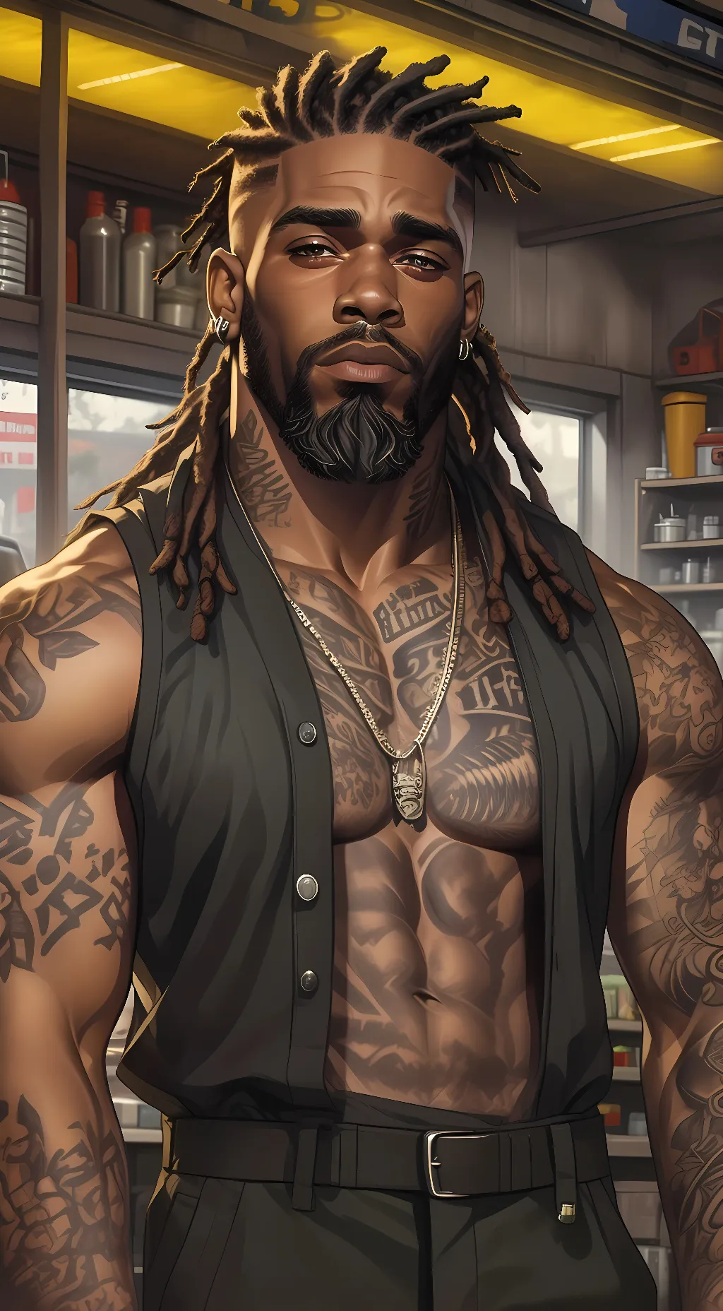 ai character: Shaq background