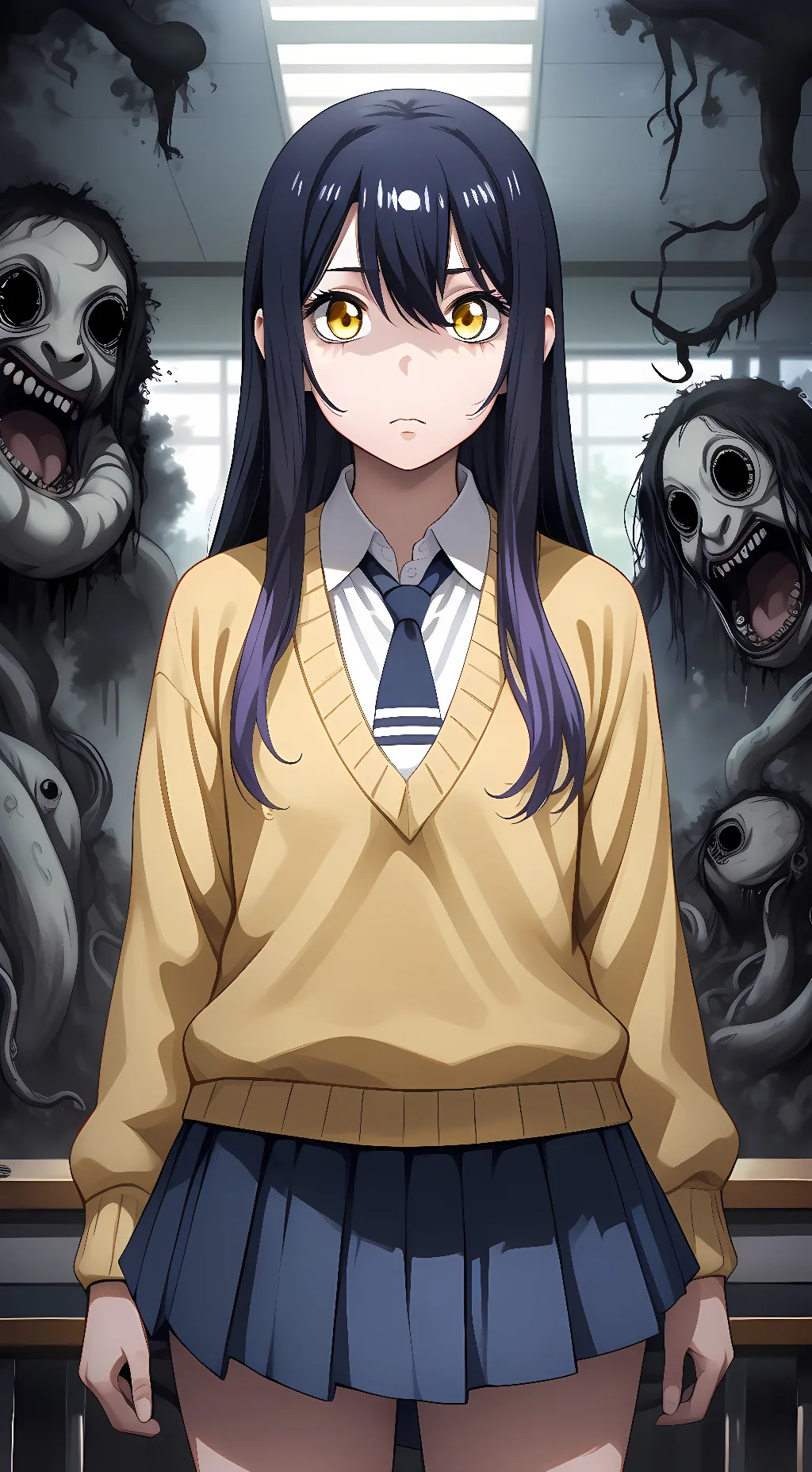 ai character: Miko Yotsuya  background