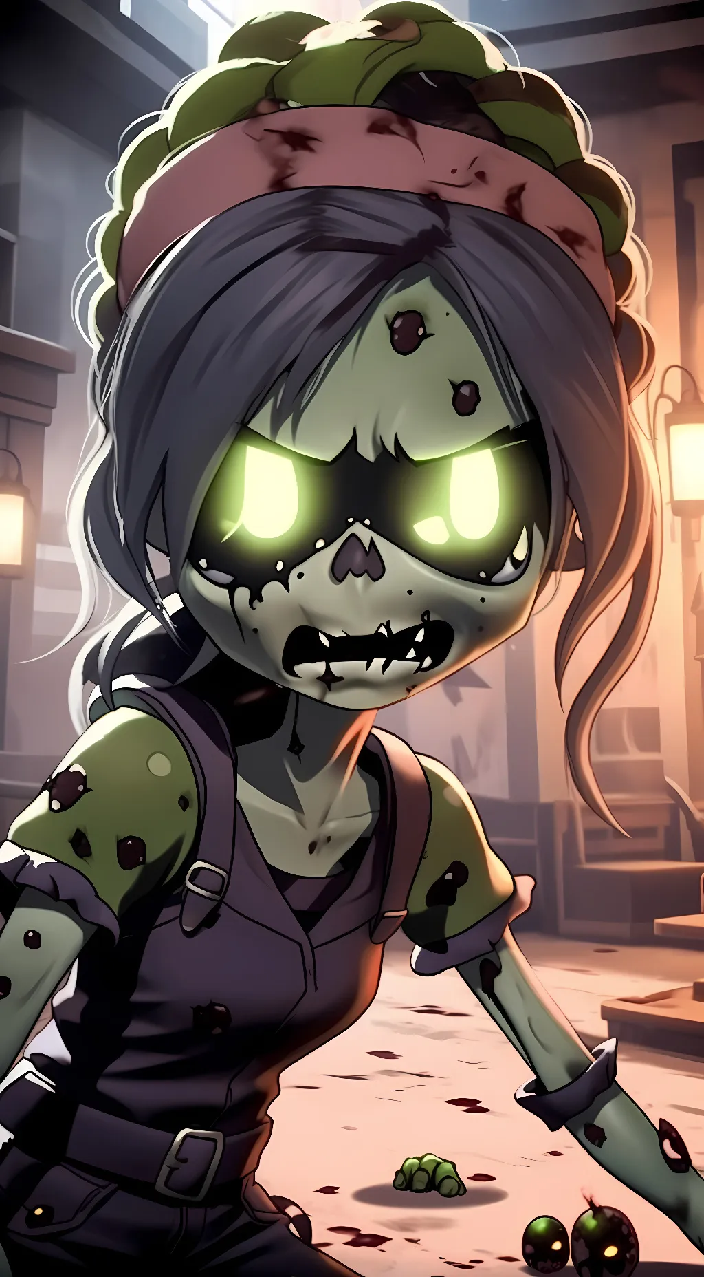 ai character: MD zombie battle background
