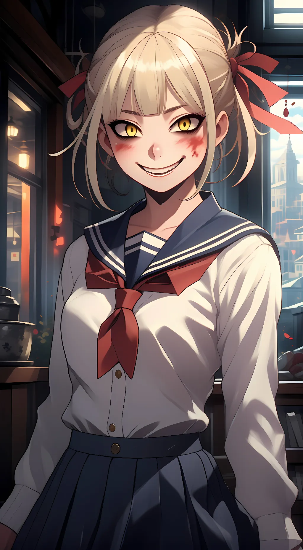 ai character: Himiko toga  background