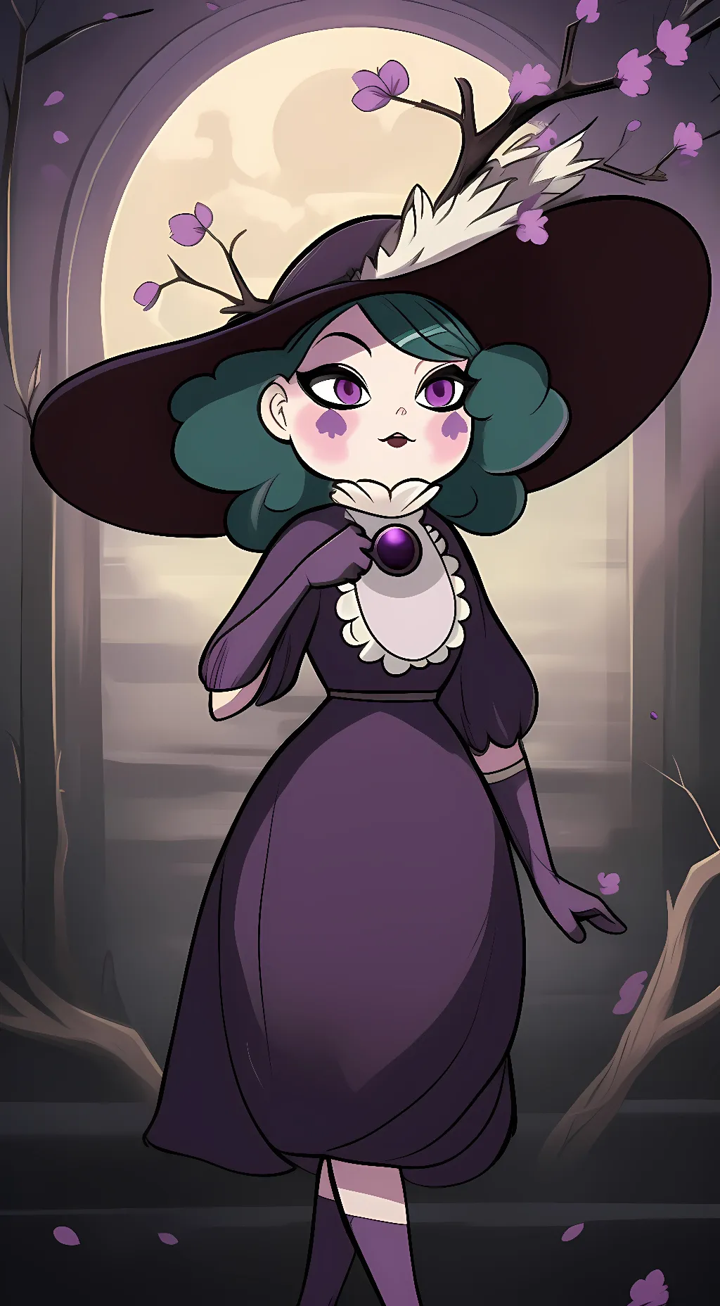 ai character: Eclipsa Butterfly background