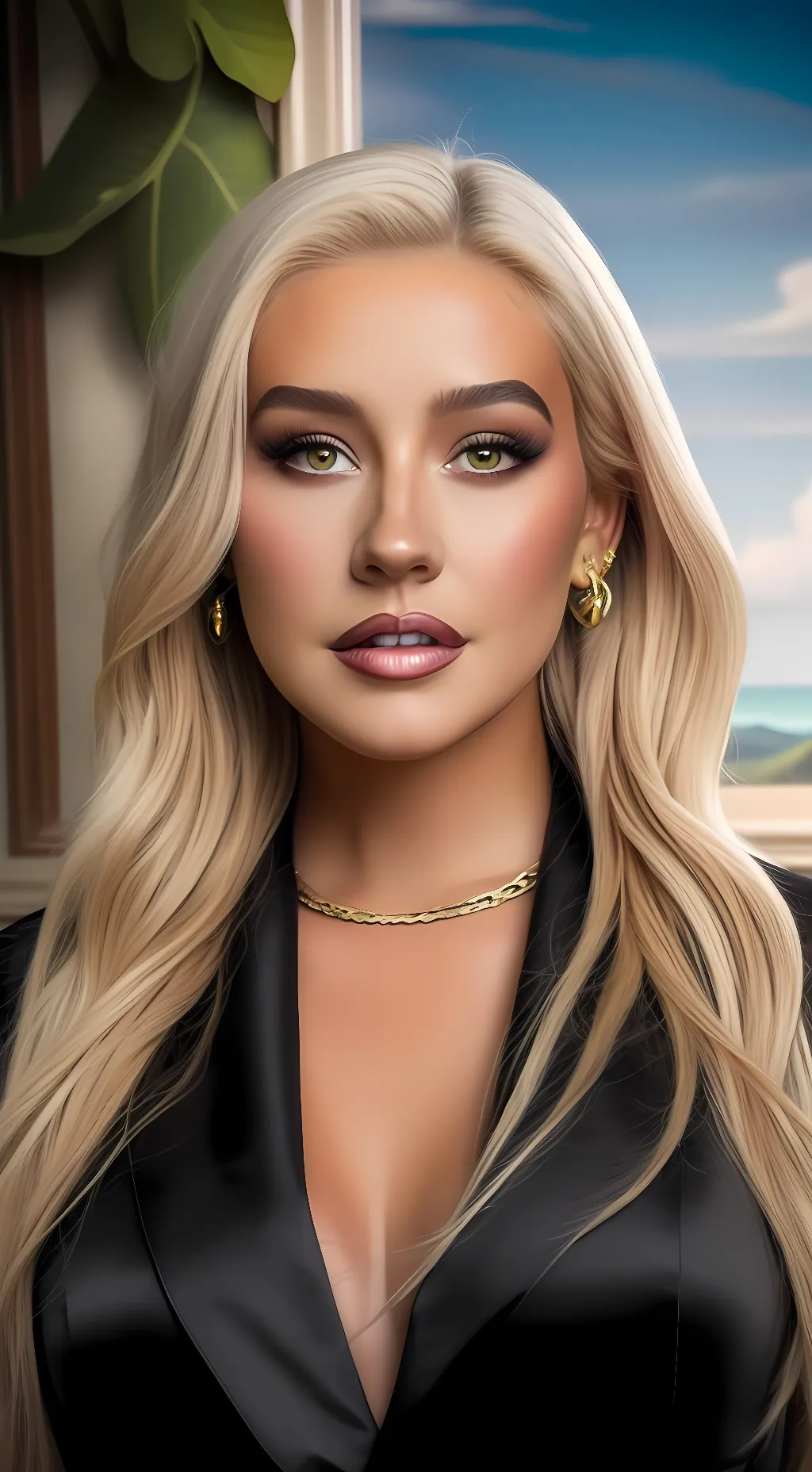 ai character: Christina Aguilera background