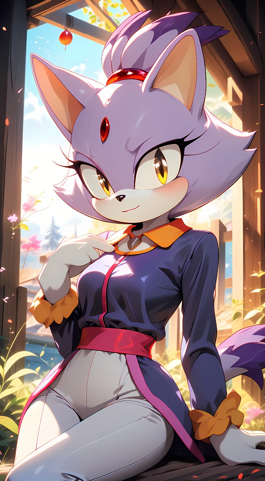 ai character: Blaze the Cat background