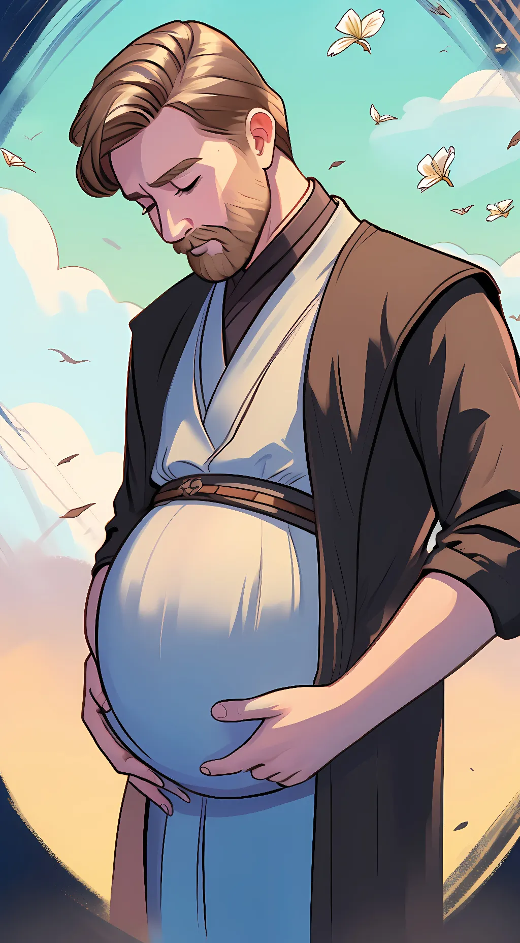 ai character: Obi-wan  background