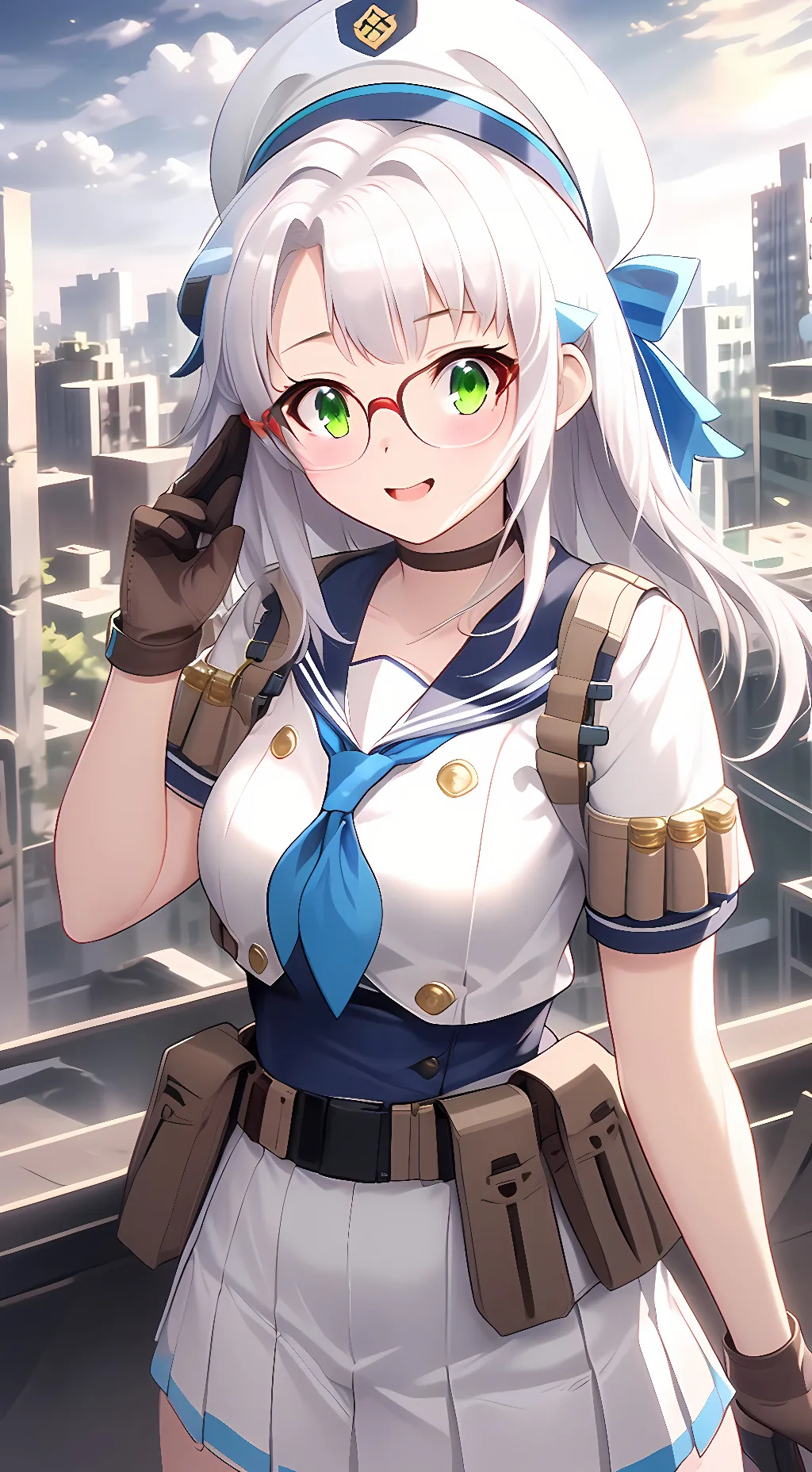 ai character: Neon background