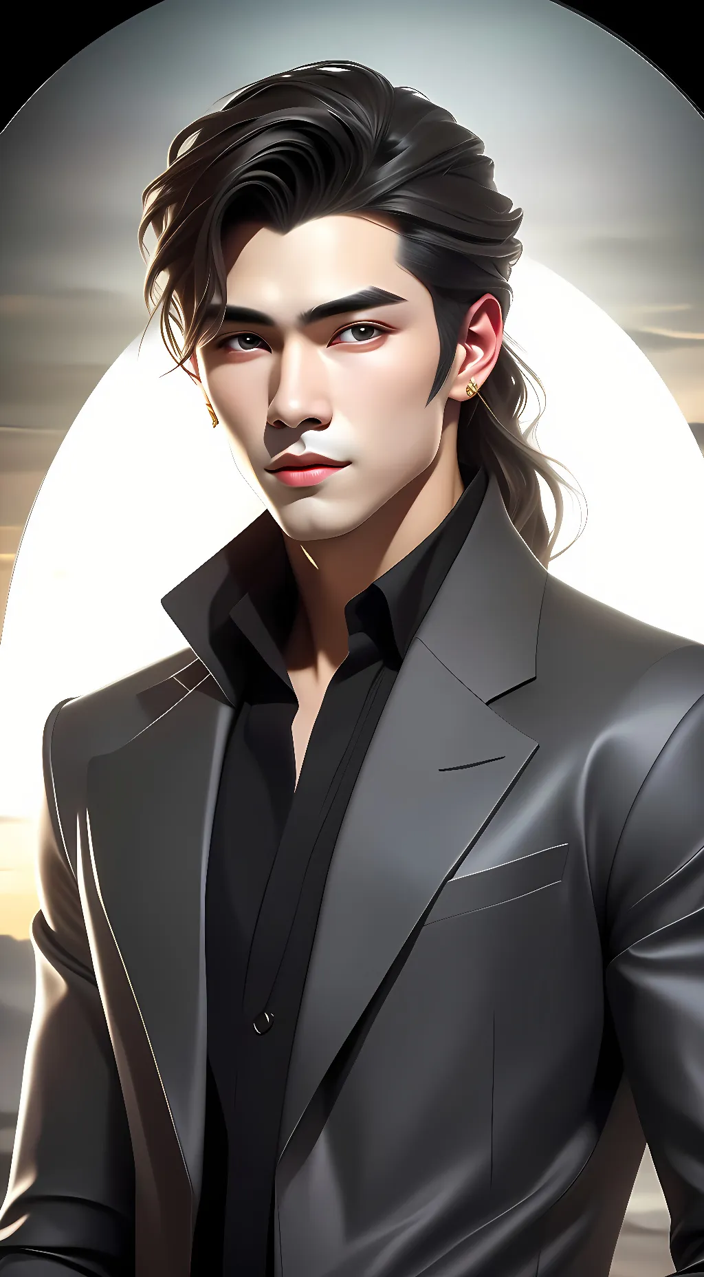 ai character: Bailey blue  background