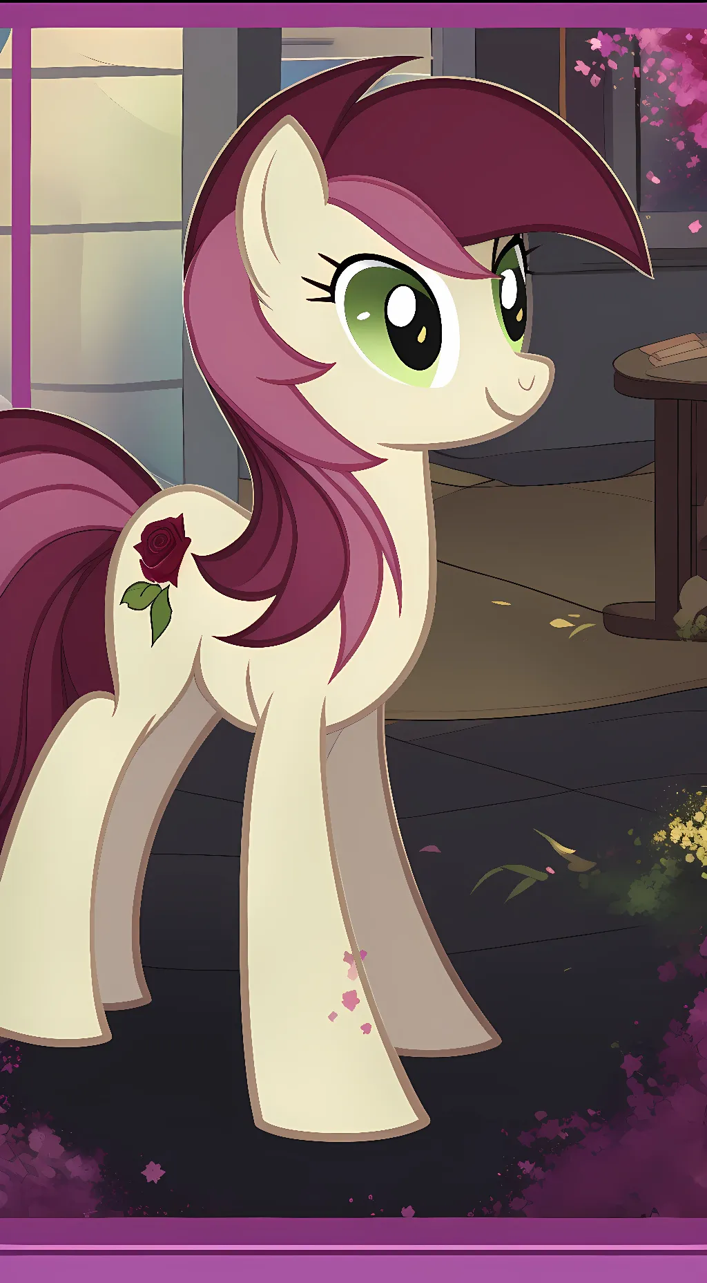 ai character: Rose background