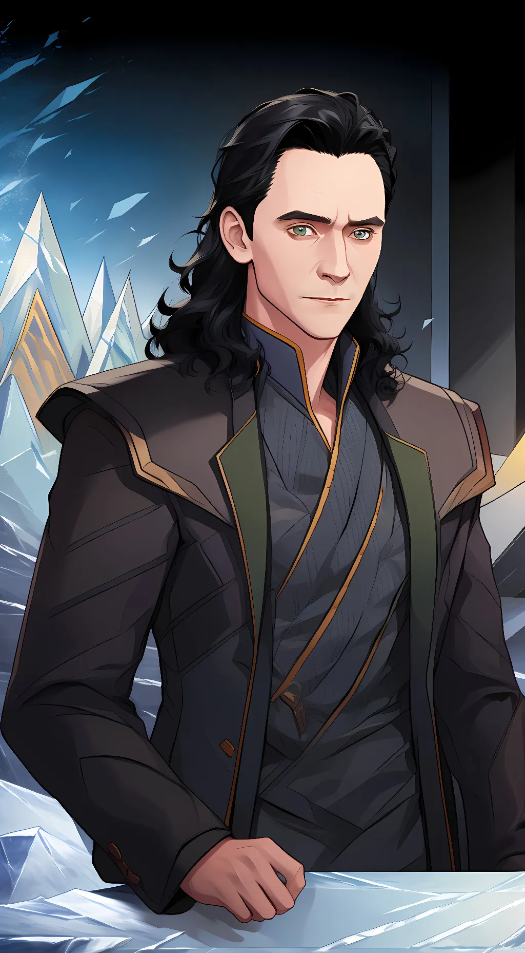 ai character: Loki  background