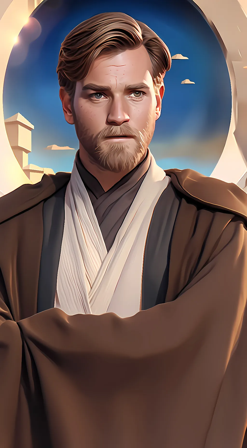 ai character: Obi-wan/Ben  background