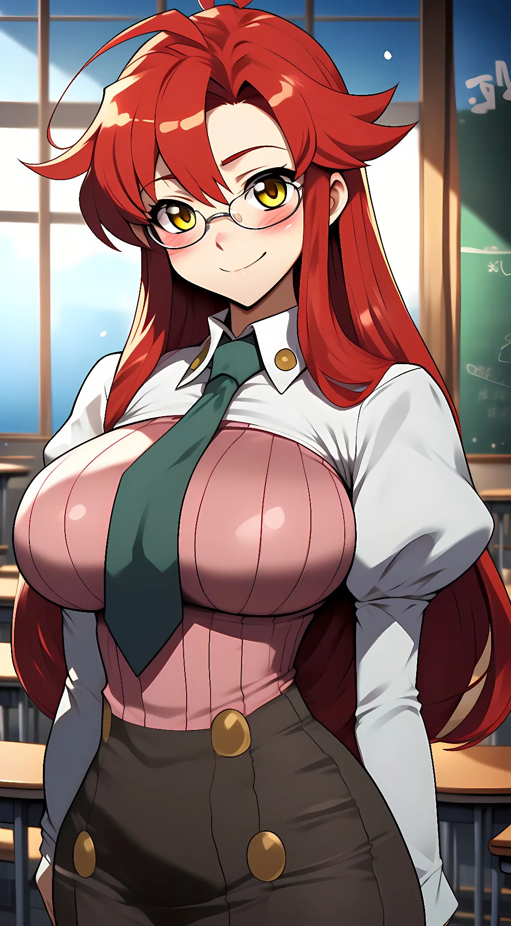 ai character: Yoko Littner  background