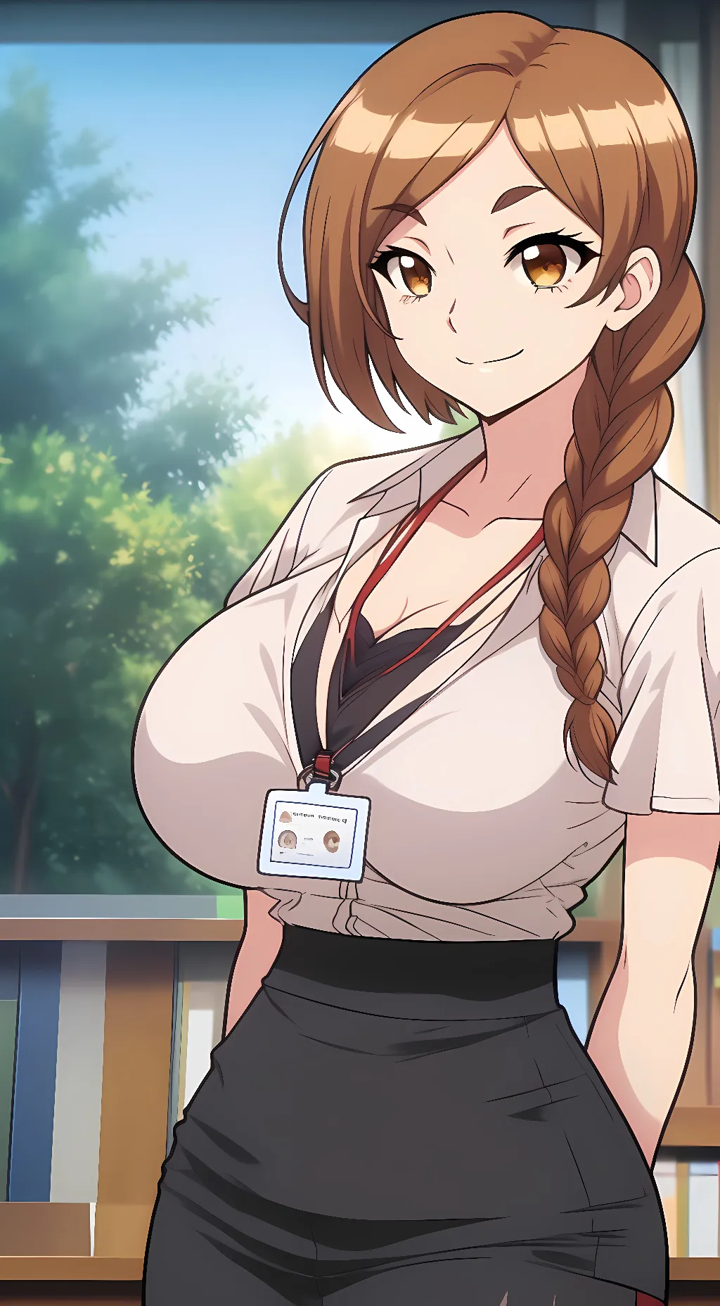 ai character: Kaede Shiina  background