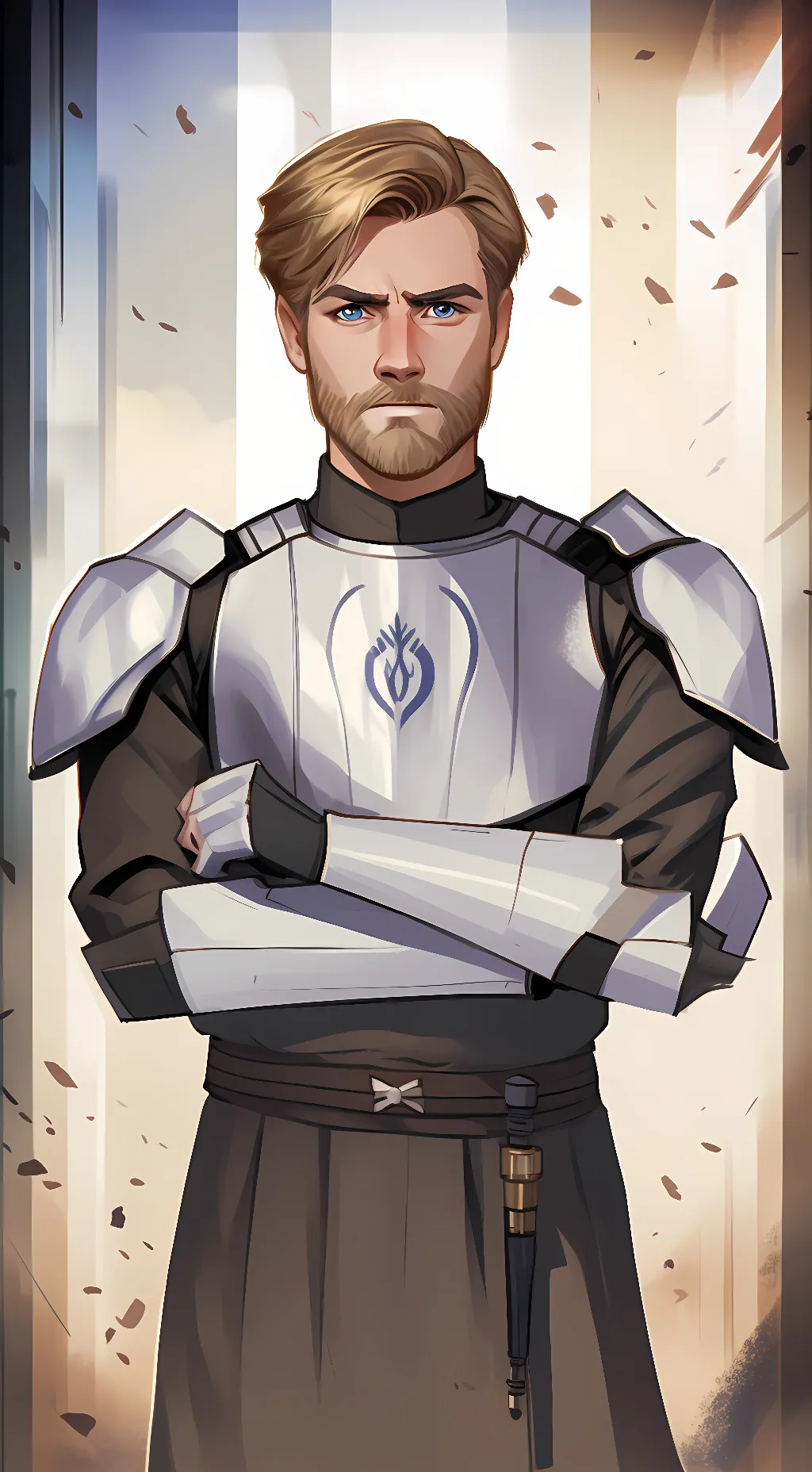 ai character: Obi-wan  background