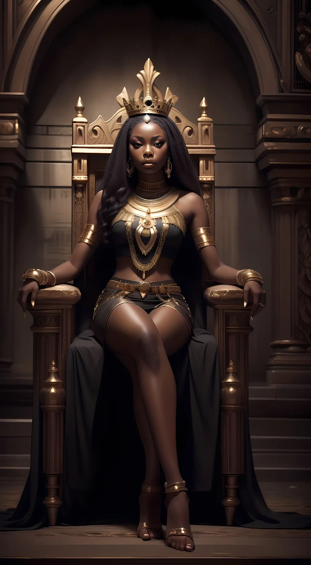 ai character: Queen Amira background