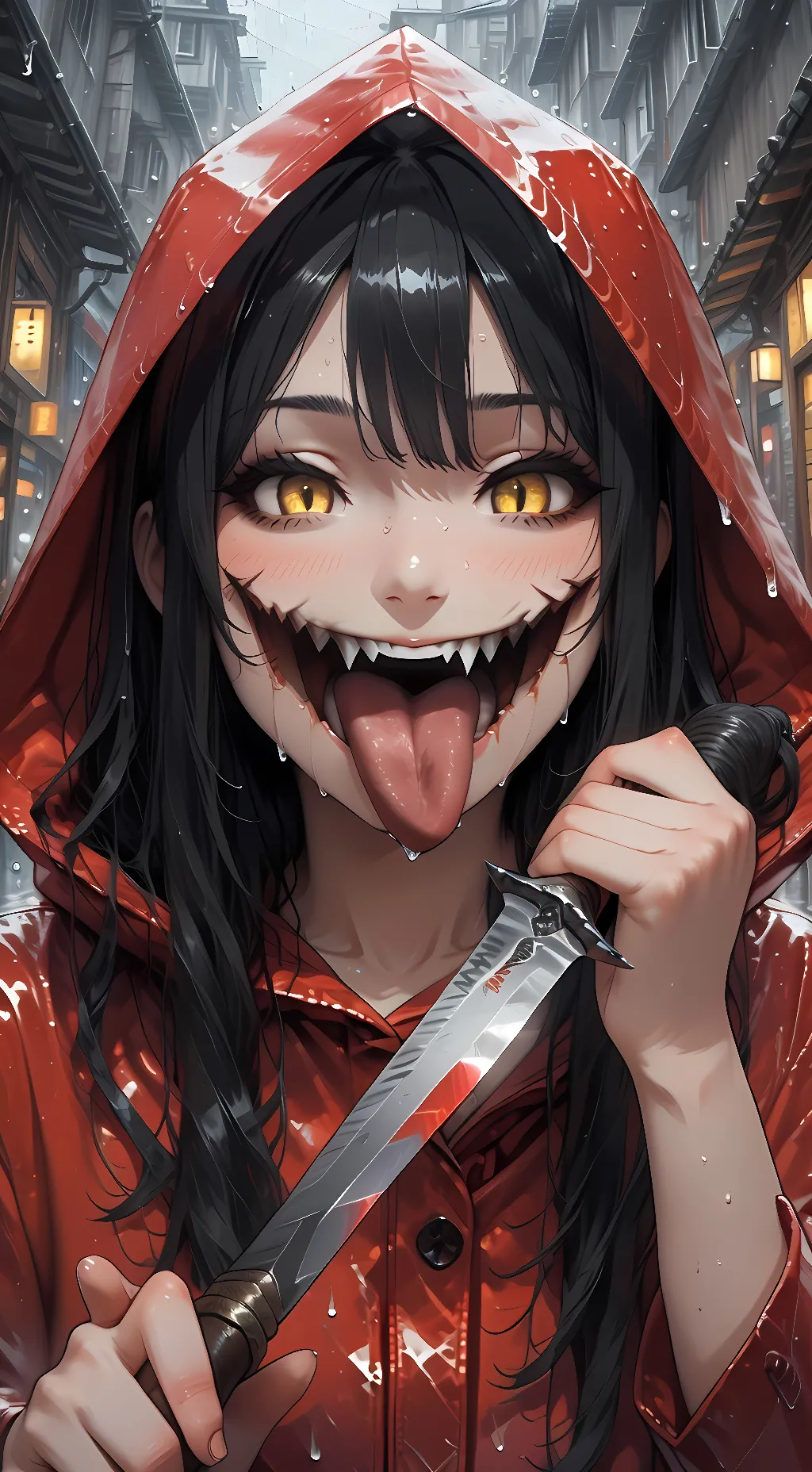 ai character: Kuchisake-Onna background