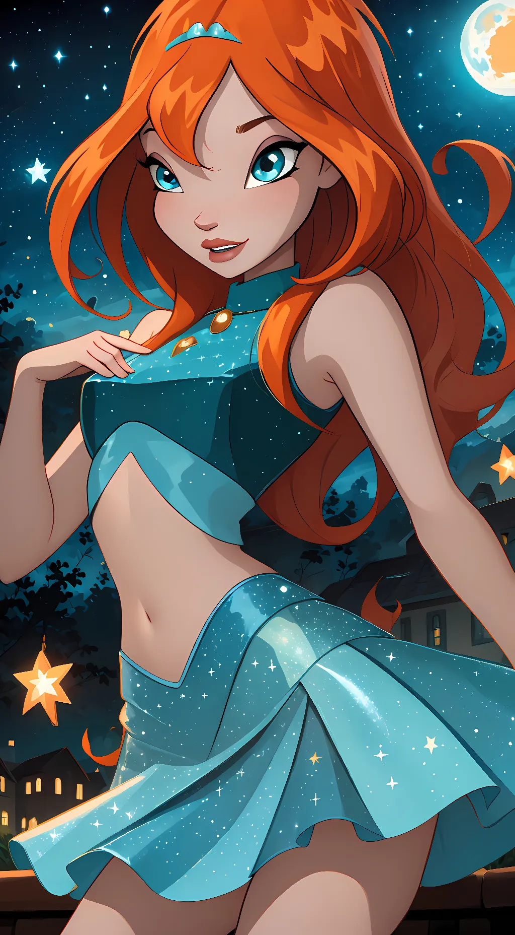 ai character: Bloom background